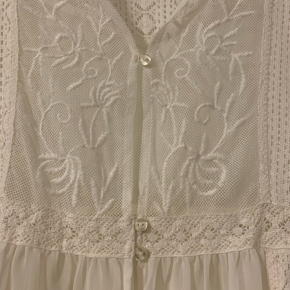 Chelsea & Violet Boho Ivory Lace Embroidered Duster – Size Small - *NWOT* - Picture 5 of 9